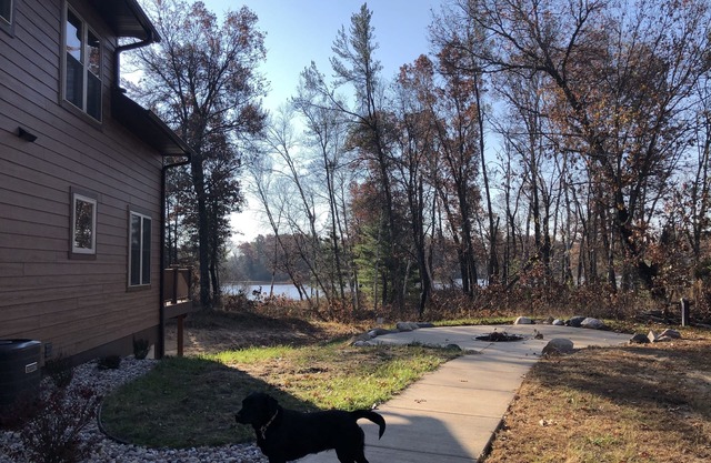 Water view on 3 acres, near Dells, firepit, private trails