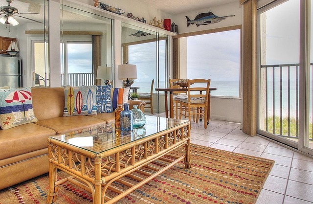 Waterfront condo with pool, beach access, Gulf-view balcony & central AC