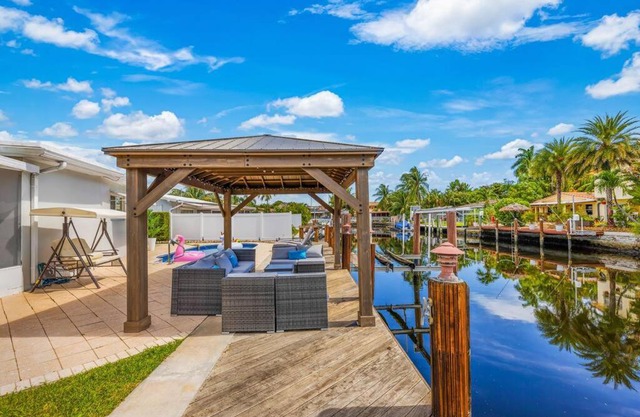 Waterfront new luxury villa with the pool