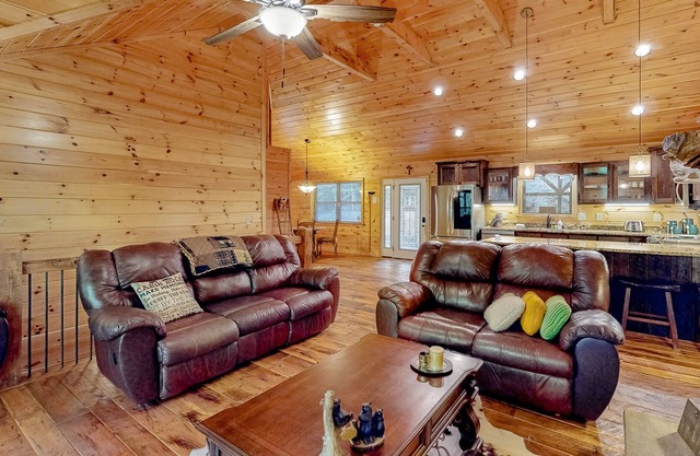 Waterfront upgraded home with 2 fireplaces, firepit, large decks, hammock, & AC