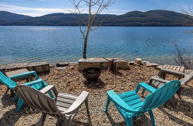 Whitefish Lakefront Cabin w/Private Beach & Dock, Private Apt & Hot Tub