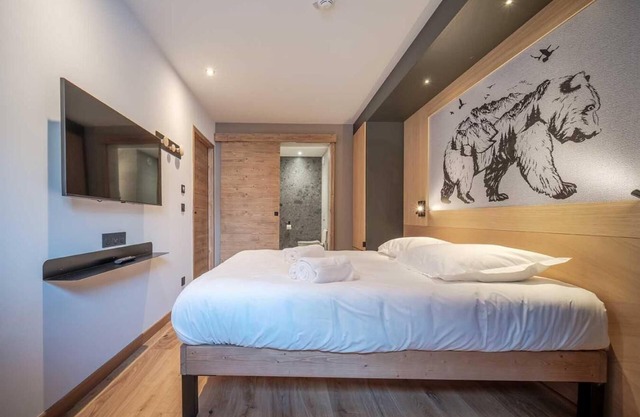 Wifi, ski-in/ski-out & foot of the slopes, swimming pool, sauna, hammam, balcony, tv, ski locker