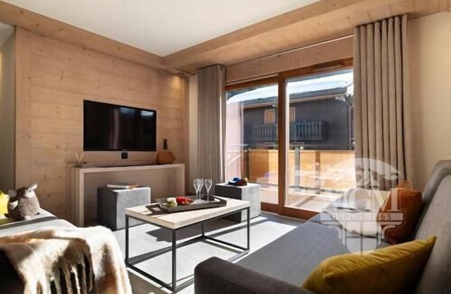 Wifi, view village, swimming pool, sauna, hammam, balcony, parking, tv, ski locker, 100m², Valmorel