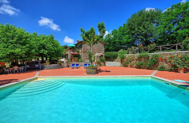 Wonderful private villa with private pool, A/C, WIFI, TV and panoramic view, close to Cortona