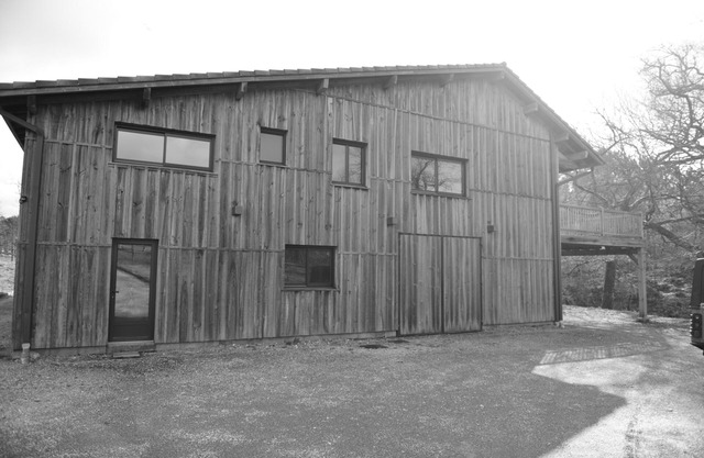 Wooden cottage located in the middle of nature
