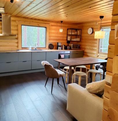 Ylläs Valokki - sauna, fireplace, Ylläs view