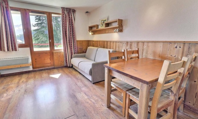 La Perriere Apartment | 10m from ski slopes, 7th floor, balcony, ski locker, 31m², La Tania