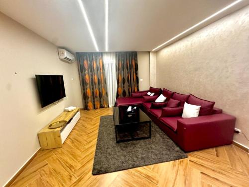 Madinaty Apartment | 124/4/32 · Luxurious 3BR-Stunning Patio&View+5G Wifi Madinaty