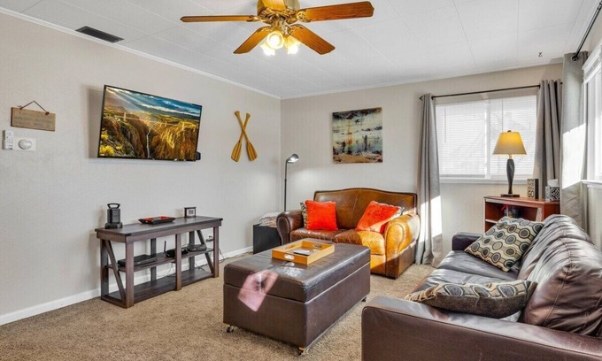 Canon City House | 2 bedroom, 1 bath, with additional sofa sleeper, dog friendly w. fee, Foosball Table, quiet neighborhood