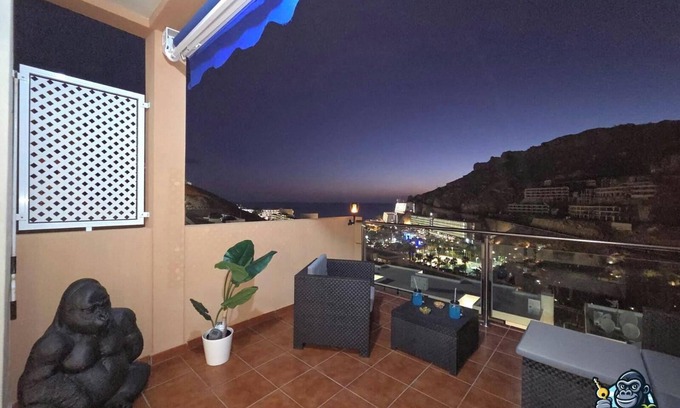 Taurito Apartment | 2 large terraces overlooking the sea and an amazing sunset