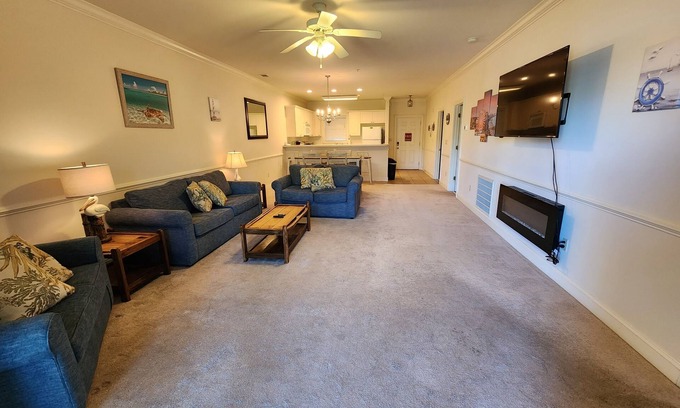 Central Myrtle Beach Condo | 2 miles from the ocean, family sized 1st floor condo, sleeps 4.