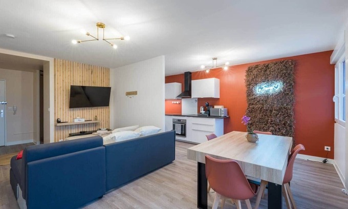 Patrotte Metz-Nord Apartment | 22. Le Jenny - 2 beds - 4 pers' - Parking - Streaming