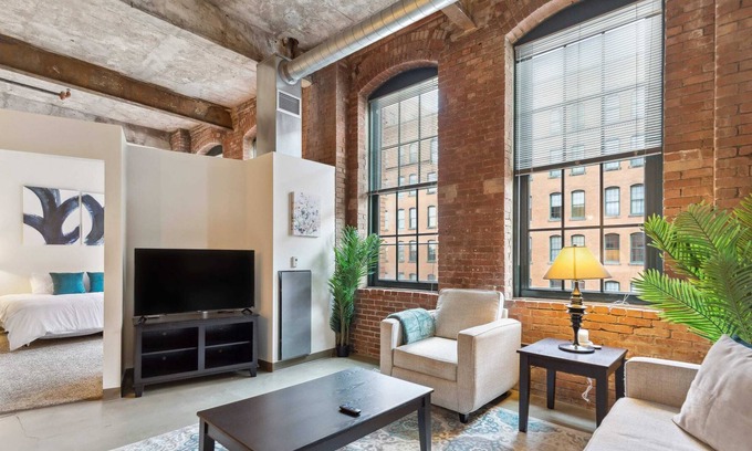 Strip District Apartment | 2BR 2BA Historic Loft Retreat With Pool