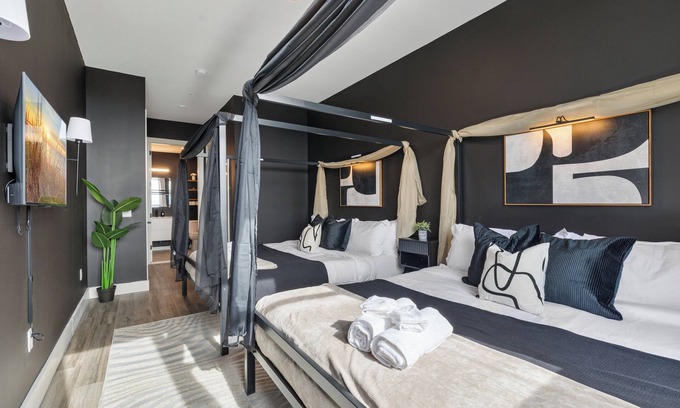 East Orange Apartment | 2BR/2BA, King bd, Gym, Free Parking, 8min to Train