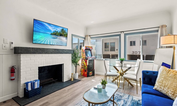 Sand Section Apartment | 2BR Luxury Getaway - Mins to Beach + Arcade & Games