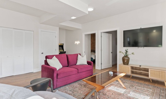 Soulard Apartment | 2BR Soulard Apt—Sleeps 10, Golden Tee Arcade Fun