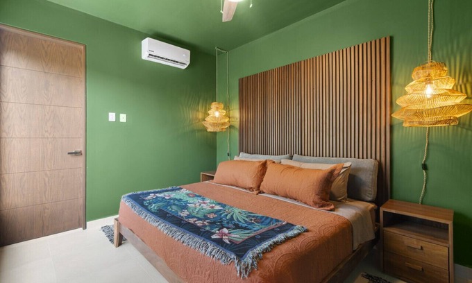 Tulum House | 3 bed penthouse w/yard/pools, rooftop, a/c, 10 minute drive to the beach