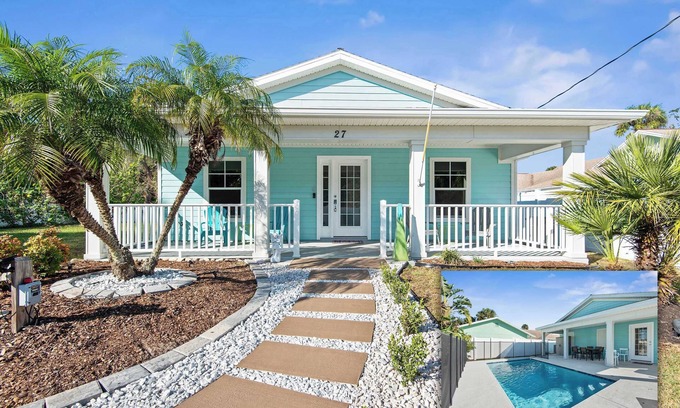 Palm Coast House | 3BR Coastal Home + Heated Pool, Golf Cart & Bikes