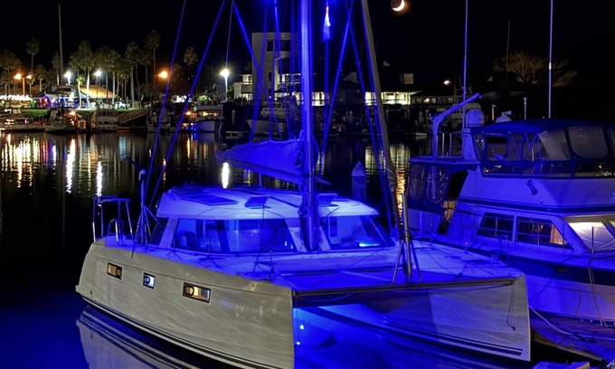 Ventura Boat Rental | 40 ft Catamaran Boatel w view in Ventura Harbor, Sleeps 6