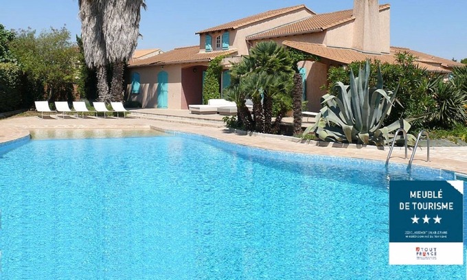 Marseillan Plage Villa | -43% Oct 25–Nov 1 🏡 Heated XXL Pool 🐾 Pets Welcome – Mediterranean Villa