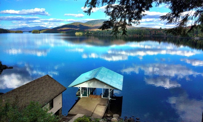 Long Lake House | 5-bedroom, 1,300' waterfront estate with three separate residences & eight acres