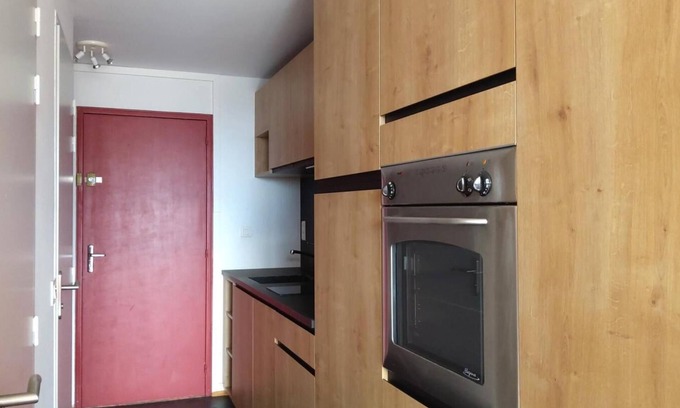 Arc-1600 Apartment | 50m from ski lifts, 4th floor, view mountain, balcony, tv, ski locker, 30m², Les Arcs