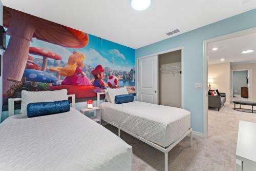 Davenport House | 5BD Home Mario Bros and Minions themed with Pool and BBQ