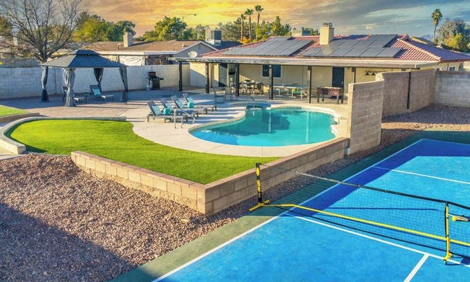 North Las Vegas House | 6 BR Oasis with Pool, Pickle Ball, Golf & More!