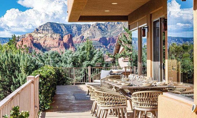 West Sedona House | 8-Bedrooms with Stunning Views & 75' Lap Pool