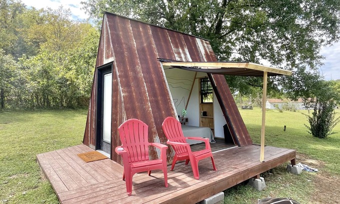 Bentonville Cottage | A-Frame Glamping Unit with Electricity! Site 1; The Lucky 1