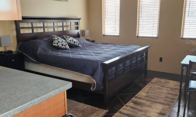 Hurricane Apartment | A pet friendly studio in a quiet neighborhood with AC and Wi-Fi.