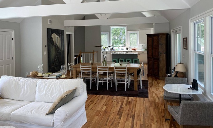 Hampton Bays House | A "tree house", steps from a beautiful crescent beach great for windsurfing