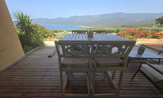 Serra-di-Ferro Apartment | Air-conditioned 2 bedroom apartment Wi-Fi, sea view residence with swimming pool