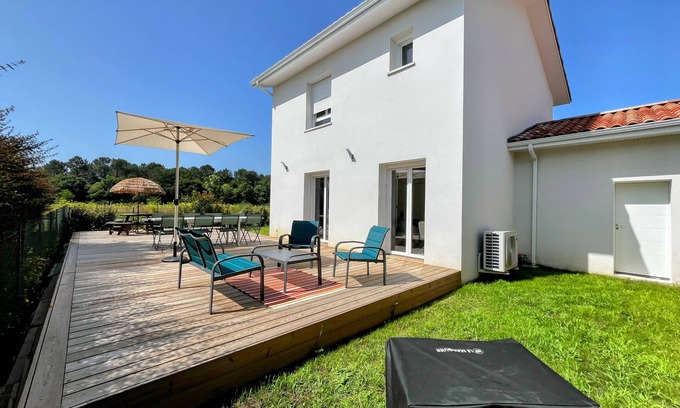 Saubion House | Air-conditioned villa 8 pers, 4 bedrooms, 3 bathrooms