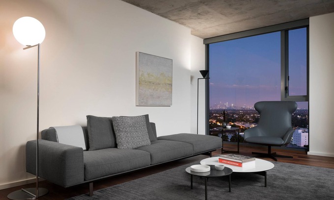 West Hollywood Hotel | AKA Residences Private Balcony Suite w/WiFi & Stunning Downtown L.A. Views