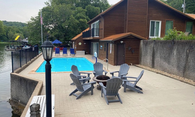 Sunrise Beach House | Amazing 5 bedroom, 4 bath home with Private Pool & Dock located in a great cove.