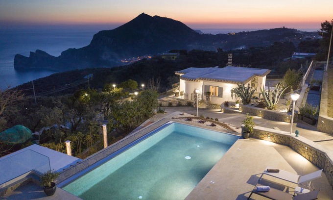 Sant'Agata sui Due Golfi Villa | AMORE RENTALS - Villa Ligea with Private Swimming Pool, Sea View and Parking