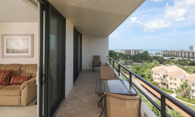 Siesta Key Condo | Anchorage Resort 9th Floor 2 Bedroom Condo with Balcony Gulf Views PoolBeach 089