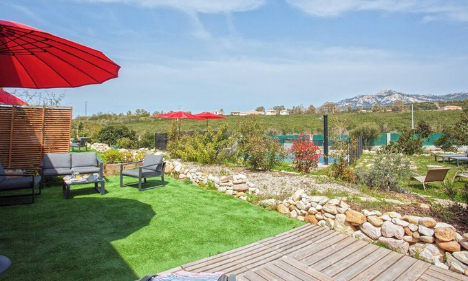 Calenzana Apartment | apart Levante shared swimming pool, bbq