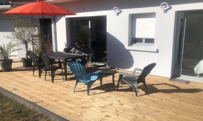 Fouesnant Apartment | Apartment B T3 ground floor with terrace near beaches