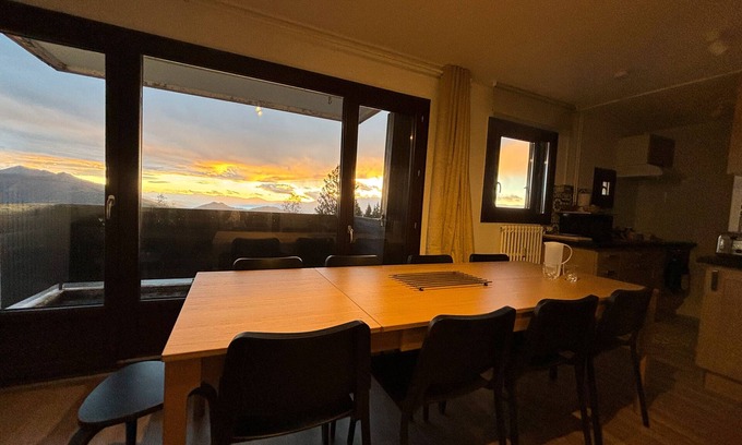 Allevard Apartment | Apartment 'Bel Appart Vue Pistes Et Montagnes' with Mountain View and Balcony