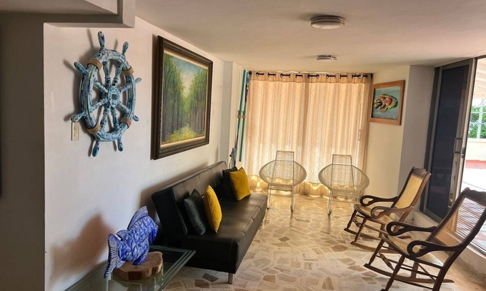 Bocagrande Apartment | Apartment with spectacular terrace, 2 bedrooms and swimming pool 2 min from the beach