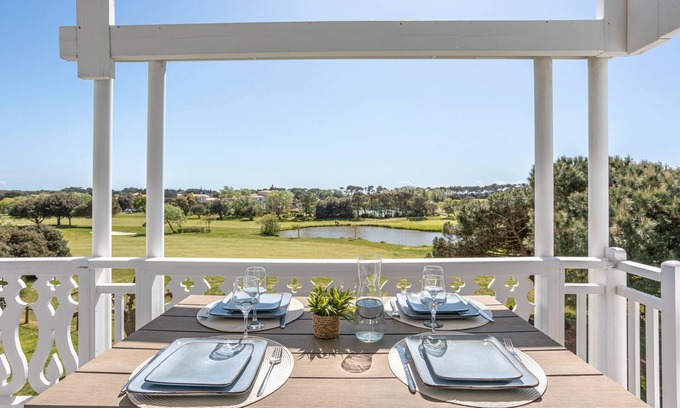 Bourgenay Apartment | Apartment 'La Terrasse Du Golf' with Shared Pool, Private Terrace and Balcony