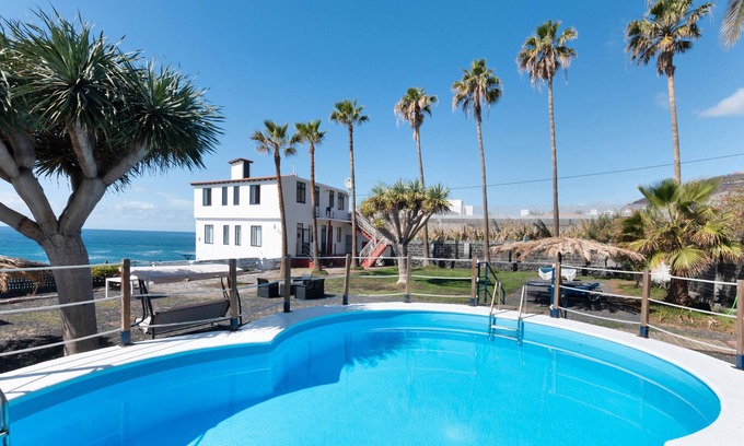 Puerto Naos Apartment | Apartment 'La Bayana - 3' with Sea View, Shared Pool and Wi-Fi