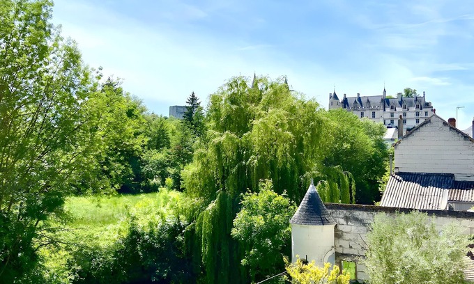 Loches Apartment | Apartment 'La Tourelle Des Cordeliers' with Private Terrace, Shared Garden and Wi-Fi
