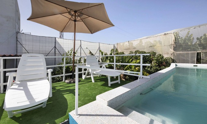 Los Llanos Apartment | Apartment 'Las Cerezas' with Mountain View, Shared Pool and Private Terrace