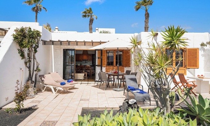 Playa Blanca Apartment | Apartment Puerto Chico X with Shared Pool, Private Terrace & Wi-Fi