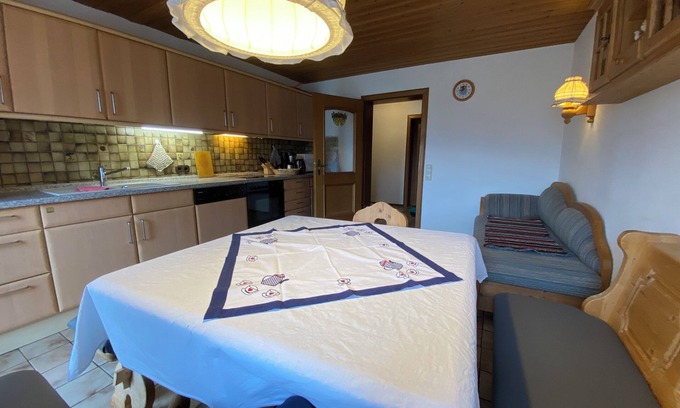 Samerberg Apartment | Apartment with 2 bedrooms, living room, kitchen, bathroom and balcony