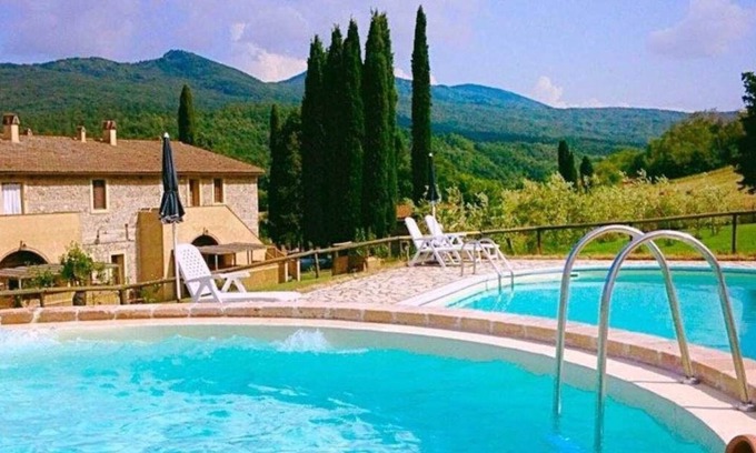 Chianni House | Apartment with one bedroom, kitchen, bathroom. Garden and shared pool