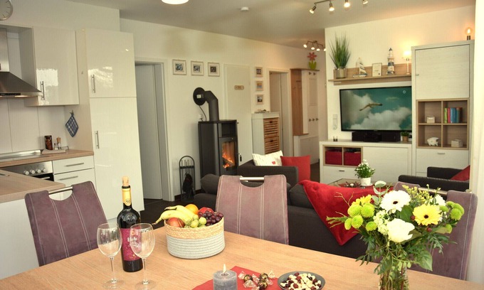 Grossenbrode Apartment | Apartment with Wi-Fi, sauna